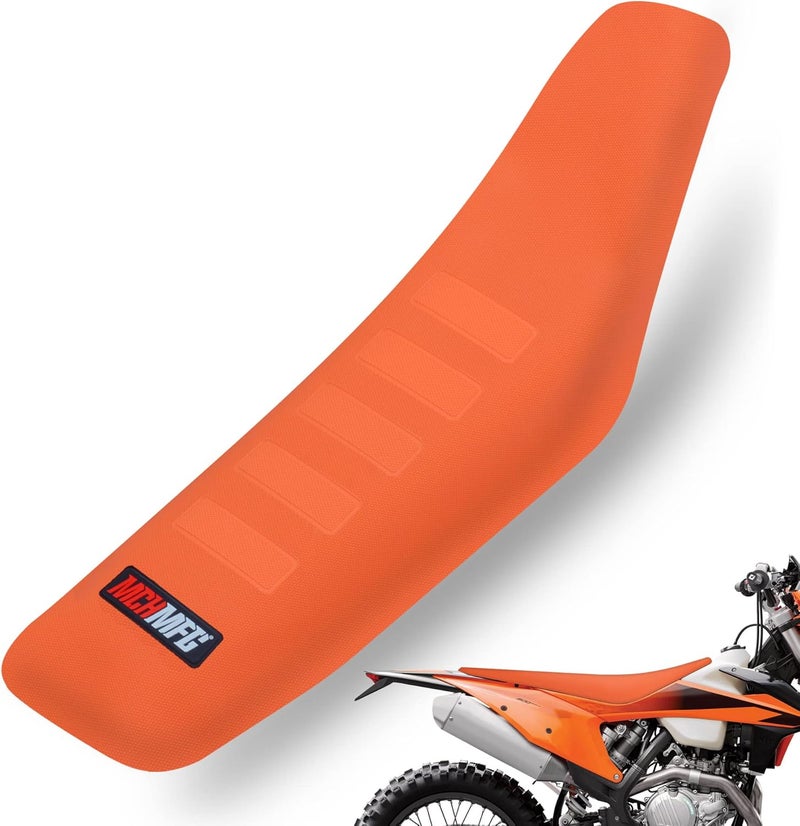 MCHMFG Universal Gripper Soft Seat Cover for All Bike Dirt Motorcycle MX Cross Enduro (Orange) - Image 1
